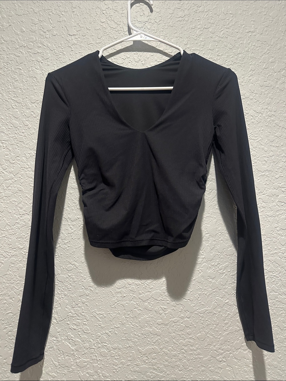 Lululemon ribbed v neck long sleeve top - with built in bra -worn one.